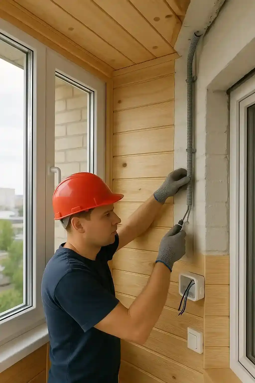 Електрика балконів і лоджій замовити в Києві 2